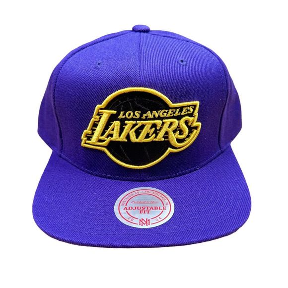 Mitchell & Ness NBA Los Angeles Lakers Black Pop SnapBack Hat - One Size - Picture 1 of 9
